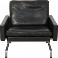 Poul Kjærholm PK31 stol i sort læder 1970'erne