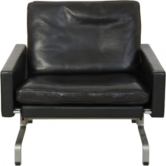 Poul Kjærholm PK31 stol i sort læder 1970'erne