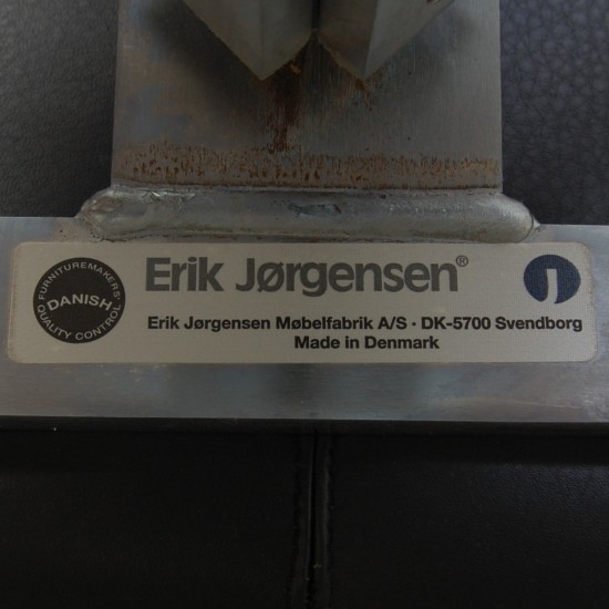 Erik Jørgensen Corona stol i sort læder 2020