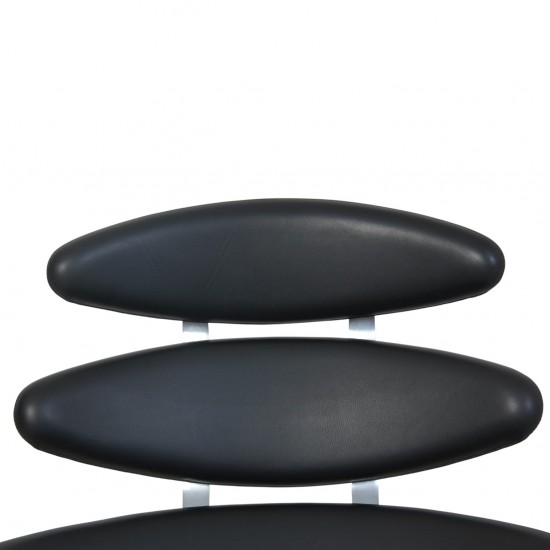 Erik Jørgensen Corona stol i sort læder 2020