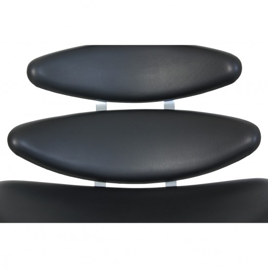 Erik Jørgensen Corona stol i sort læder 2020