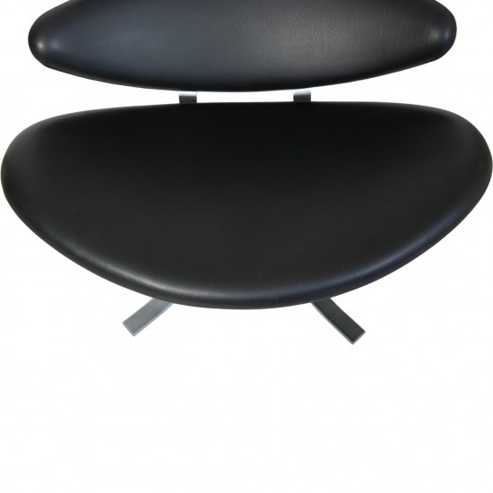 Erik Jørgensen Corona stol i sort læder 2020