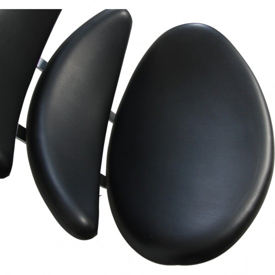 Erik Jørgensen Corona stol i sort læder 2020