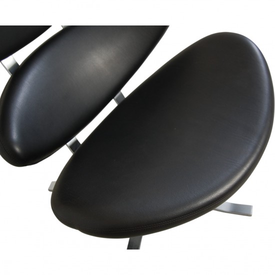 Erik Jørgensen Corona stol i sort læder 2020