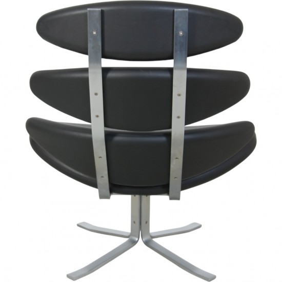 Erik Jørgensen Corona stol i sort læder 2020