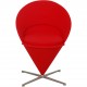 Verner Panton Cone chair i rød Hallingdal stof 2010'erne