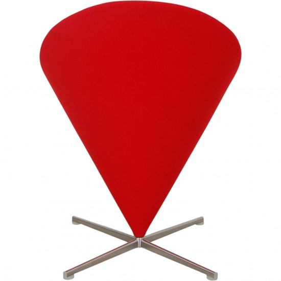 Verner Panton Cone chair i rød Hallingdal stof 2010'erne