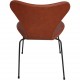 Set of 6 Arne Jacobsen seven chairs in brandy leather and black legs