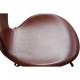 Set of 6 Arne Jacobsen seven chairs in brandy leather and black legs