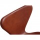 Set of 6 Arne Jacobsen seven chairs in brandy leather and black legs