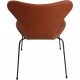 Set of 6 Arne Jacobsen seven chairs in brandy leather and black legs