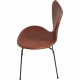Set of 6 Arne Jacobsen seven chairs in brandy leather and black legs