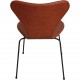 Set of 6 Arne Jacobsen seven chairs in brandy leather and black legs