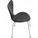 Sæt med 6 Arne Jacobsen Syver stole i sort læder