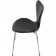 Sæt med 6 Arne Jacobsen Syver stole i sort læder