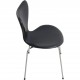 Sæt med 6 Arne Jacobsen Syver stole i sort læder
