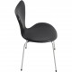 Sæt med 6 Arne Jacobsen Syver stole i sort læder