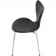 Sæt med 6 Arne Jacobsen Syver stole i sort læder