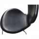 Sæt med 6 Arne Jacobsen Syver stole i sort læder