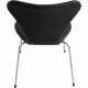 Sæt med 8 Arne Jacobsen Syver stole i sort læder