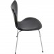 Sæt med 8 Arne Jacobsen Syver stole i sort læder