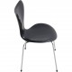 Sæt med 8 Arne Jacobsen Syver stole i sort læder