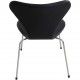 Sæt med 8 Arne Jacobsen Syver stole i sort læder