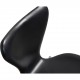 Sæt med 8 Arne Jacobsen Syver stole i sort læder