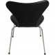 Sæt med 8 Arne Jacobsen Syver stole i sort læder
