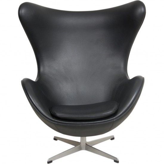 Arne Jacobsen Vintage Ægget stol i sort læder