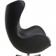 Arne Jacobsen Vintage Ægget stol i sort læder