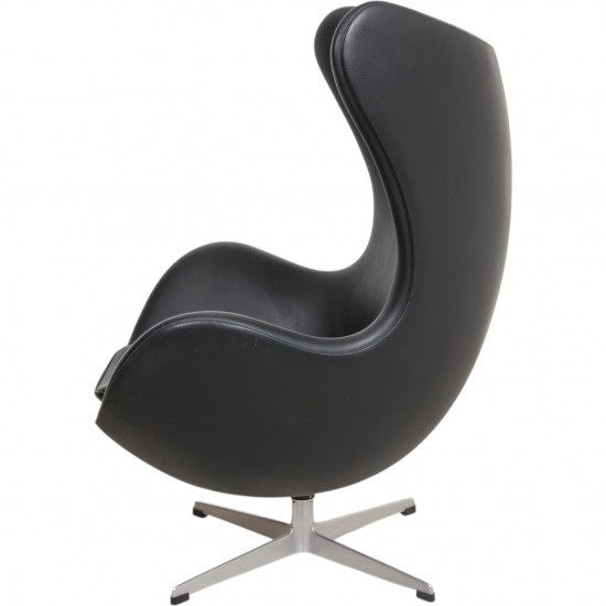 Arne Jacobsen Vintage Ægget stol i sort læder