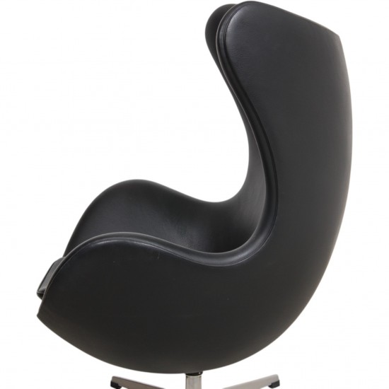 Arne Jacobsen Vintage Ægget stol i sort læder
