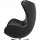 Arne Jacobsen Vintage Ægget stol i sort læder