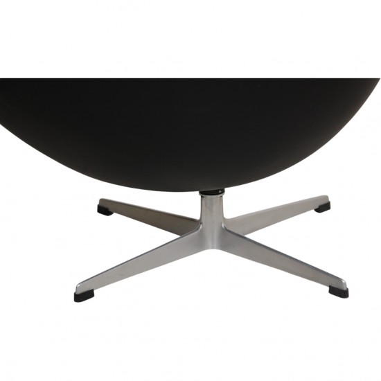 Arne Jacobsen Vintage Ægget stol i sort læder