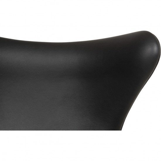 Arne Jacobsen Vintage Ægget stol i sort læder