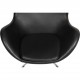 Arne Jacobsen Vintage Ægget stol i sort læder