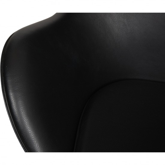Arne Jacobsen Vintage Ægget stol i sort læder