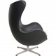 Arne Jacobsen Vintage Ægget stol i sort læder