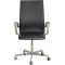 Arne Jacobsen Oxford chair middle height in black Essential leather