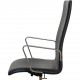 Arne Jacobsen Oxford stol mellemhøj i sort Essential læder