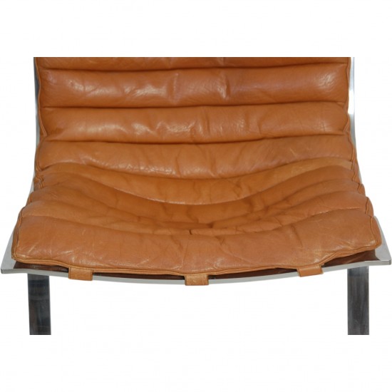 Arne Norell Ariaen lounge chair in cognac leather
