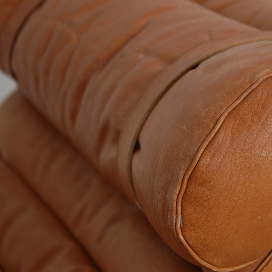 Arne Norell Ari chair with stool in cognac leather