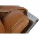Arne Norell Ari chair with stool in cognac leather