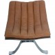 Arne Norell Ari chair with stool in cognac leather