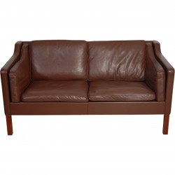 Børge Mogensen 2-personers 2212 sofa i brun læder