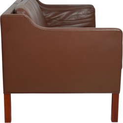 Børge Mogensen 2-personers 2212 sofa i brun læder