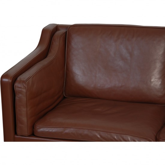 Børge Mogensen 2-personers 2212 sofa i brun læder