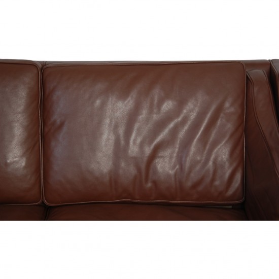 Børge Mogensen 2-personers 2212 sofa i brun læder