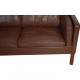 Børge Mogensen 2-personers 2212 sofa i brun læder